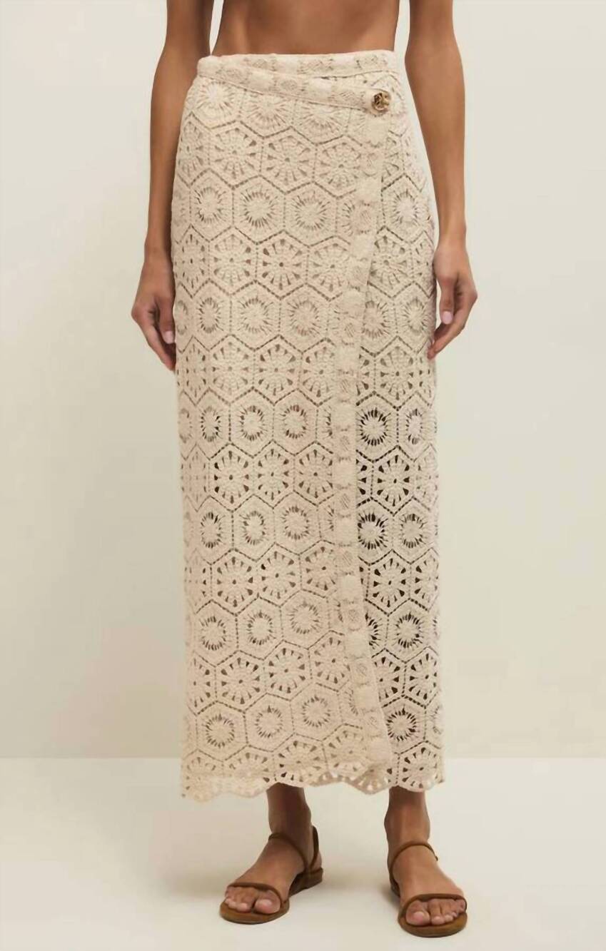 NEW Z SUPPLY raquel lace skirt in natural